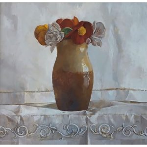 Vase of Artificial Flowers