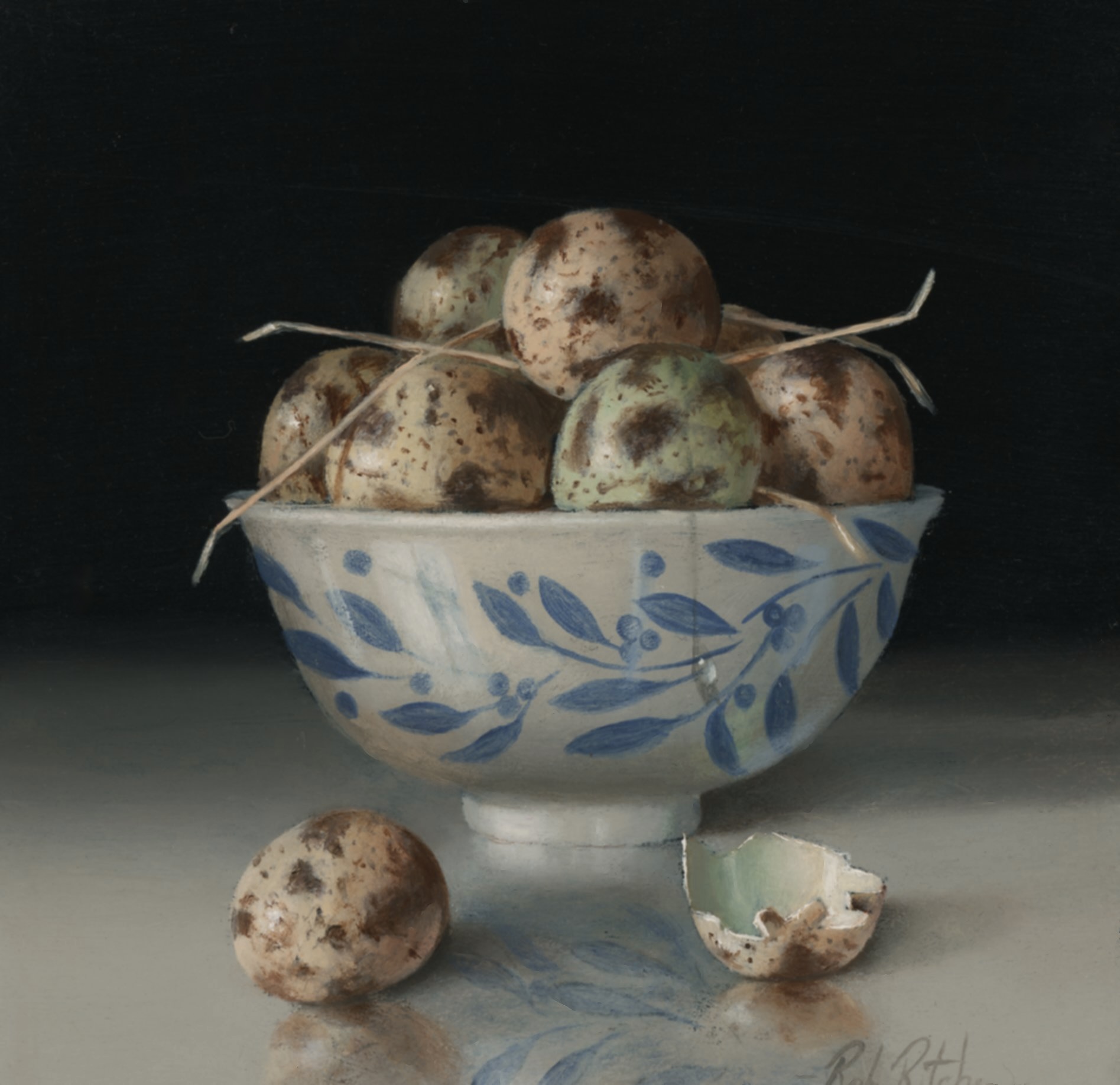 Quail Eggs in a Bowl
