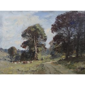 Norfolk Landscape with Cattle