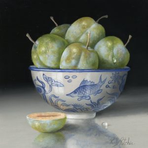 Greengages in a Bowl
