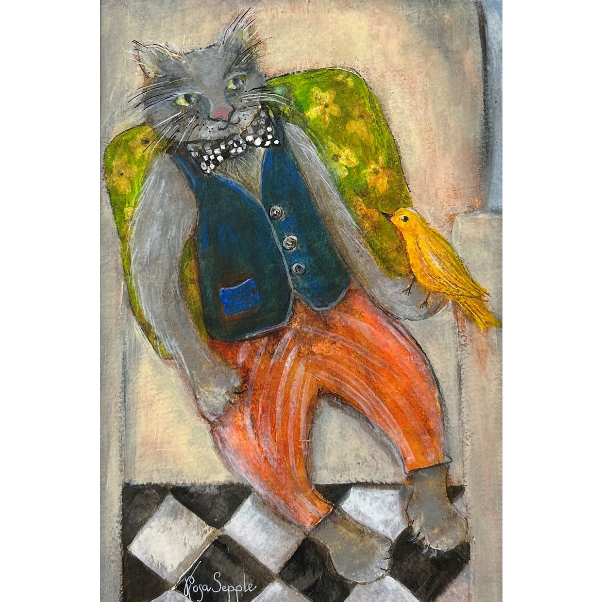 Mischievous and His Yellow Bird