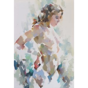 Figure with Hands on Hips Looking Down